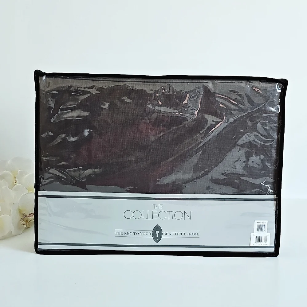 NWT The Collection Bed Bath & Beyond Charcoal Linen Blend Curtain Panel 25x108